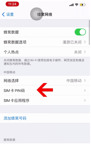 漠河苹果14维修网分享如何给iPhone14的SIM卡设置密码 